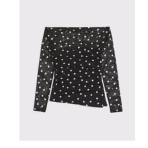 Abercrombie Polka Dot Mesh Top | Size M